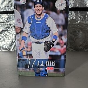 A.J. Ellis Dodgers Baseball Figure Box - Blue & White